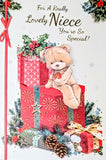 Niece Christmas - Cute Bear On Baubles