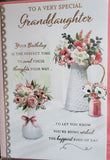Granddaughter Birthday - Large Traditional jug and vase