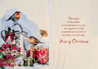Mum & Dad Christmas - Traditional Robins & Watering Can