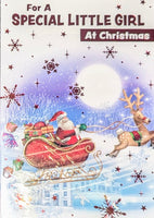 Special Little Girl Christmas - Santa On Sleigh