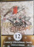 12 Pack Of Christmas Cards - Robin