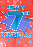 7 Boy Birthday -  Red