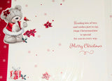 Great Granddaughter Christmas - Cute Robin Happy