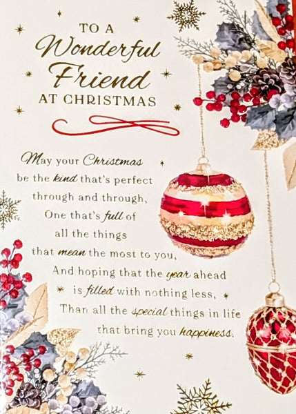Friend Christmas - Traditional Baubles Wonderful