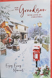 Grandson Christmas - Traditional Postbox
