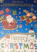 Grandchildren Christmas - Santa Flying Sleigh