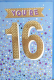 16 Boy Birthday - Dark Blue