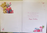 Open Female Birthday - Cute Bear and box