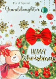 Granddaughter Christmas - Cute Wreath On Right