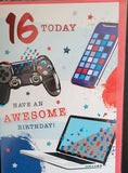 16 Boy Birthday - Computer and phone