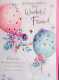 Friend Birthday - Traditional 2 Balloons