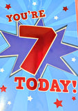 7 Boy Birthday - Blue