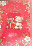 Mum Christmas - Cute Bear And Gift Box