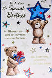 Brother Birthday - Cute Bears & Stars