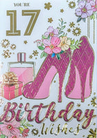 17 Girl Birthday - Purple Heels