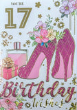 17 Girl Birthday - Purple Heels