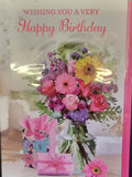 Open Female Birthday - Traditional vase of flowers
