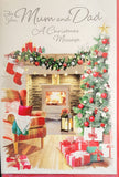 Mum & Dad Christmas - Traditional Fireplace