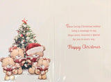 Grandma & Grandad Christmas - Cute Bears With Books & Tree
