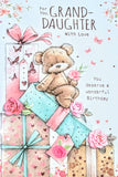 Granddaughter Birthday - Cute Bear On Gifts