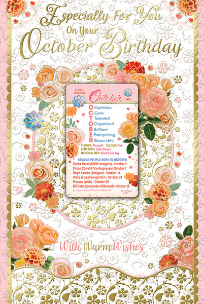 Open Female Birthday - October Birthday Keepsake