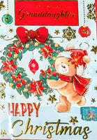 Granddaughter Christmas - Cute Wreath On Left