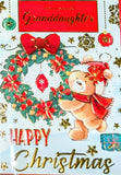 Granddaughter Christmas - Cute Wreath On Left