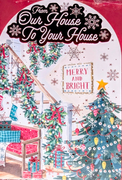 From Our House To Yours Christmas - Traditional Tree & Stairs