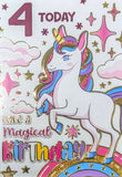 4 Girl Birthday - Unicorn Magical