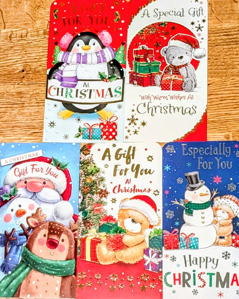 4 Mixed Christmas Money Wallets - Cute