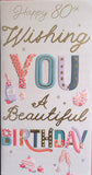 80 Birthday Female - Slim Wishing