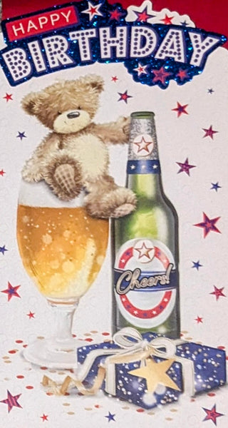 Open Male Birthday - Slim Cute Beer