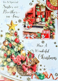 Sister & Brother In Law Christmas - Traditional Tree & Gift Basket