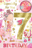 7 Girl Birthday - Badged