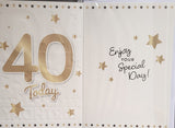 40 Birthday Male - Gold numbers