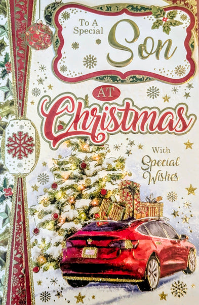 Son Christmas - Traditional Car & Tree