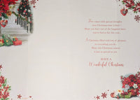Granddaughter Christmas - Traditional Stairs & Flowers