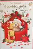 Granddaughter Christmas - Cute Bear and box