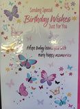 Open Female Birthday - Traditional butterfly