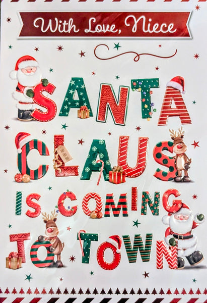 Niece Christmas - Santa Is Coming To Town