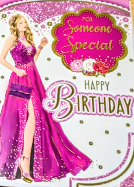 Someone Special Birthday - Girl In Purple Dress