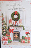 Brother & Sister In Law Christmas - Traditional Fireplace