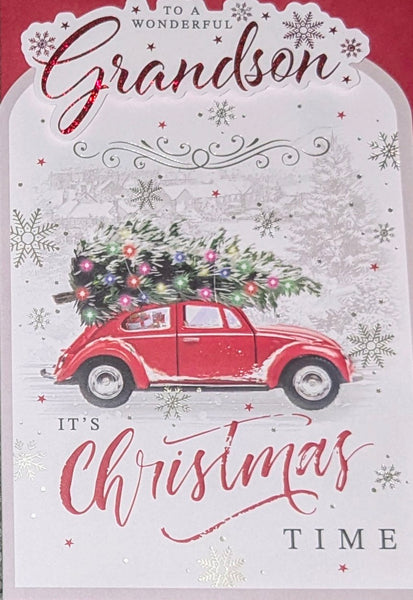 Grandson Christmas - Traditional Car & Tree