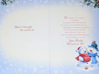 Brother & Sister In Law Christmas - Cute Snowman Words