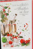 Sister & Brother In Law Christmas - Traditional champagne