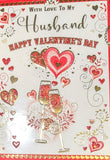Valentines Husband - Traditional Hearts & Champagne
