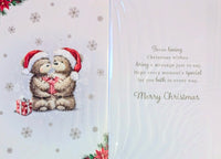 Sister & Brother In Law Christmas - Cute Bears In Hats Wishes