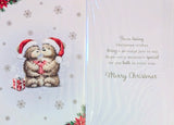 Sister & Brother In Law Christmas - Cute Bears In Hats Wishes