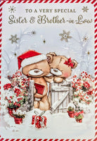 Sister & Brother In Law Christmas - Cute Bears At Gate
