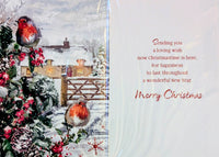 Mum & Dad Christmas - Traditional Robins & Gate